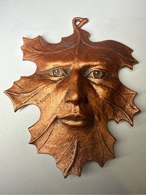 Vintage Carson 1996 Spirit of the Forrest Oak Leaf Metal Wall Plaque